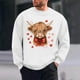thumbnail image 1 of Ceisia Men's Regular-Fit Crew-Neck Heart-Yak Printed Casual Sweatshirt Gift, 1 of 6