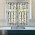 thumbnail image 3 of Kitchen Curtains and Valance Set 36 Inch Tier Pioneer Colorful Floral 3 Pieces Set Dining Room Small Curtain Drapes Cafe Curtains Valance for Home Decor Rod Pocket, 3 of 6