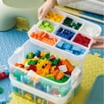 Clear Toy Storage Bins with Lid for Lego, Stackable Toy Organizers Box