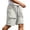 ZA-Gray men's cargo shorts, variant on cllios Men's Hiking Shorts Elastic Waist Drawstring Multi Pockets Quick Dry Cargo Shorts for Camping Fishing Outdoor Black L