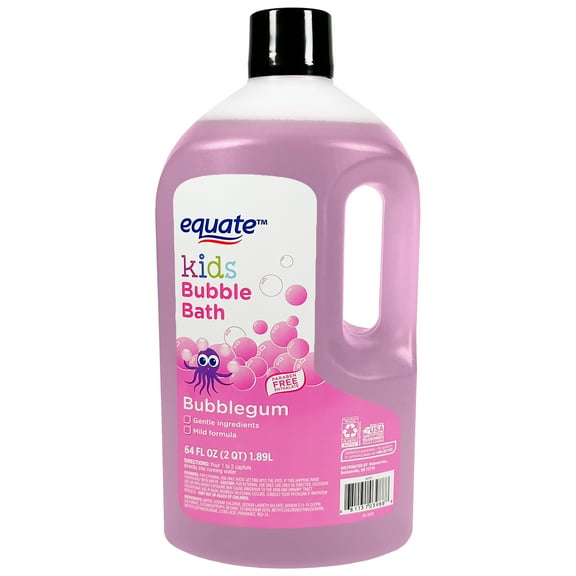 Equate Kids Bubble Bath, Bubblegum Scented, 64 fl oz