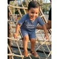 thumbnail image 3 of BemeyourBBs Toddler Boys Summer Daddy's Bestie Clothes Infant Baby Boy Dadd's Day Outfit Short Sleeve Embroidery Letters T-shirt with Elastic Waist Shorts Set Toddler Boy Summer Outfit, 3 of 9