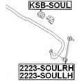 thumbnail image 2 of Febest FRONT LEFT STABILIZER LINK / SWAY BAR LINK # 2223-SOULLH OEM 54830-2K000, 2 of 2