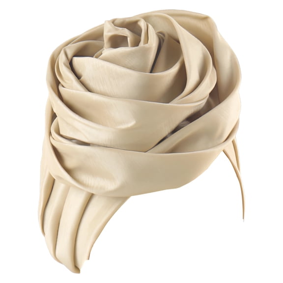 Elegant Rose Head Wrap, Ethnic Style Turbans, Shiny Cloth Muslim Headwear, Pre-Tied Wedding Party Head Scarf