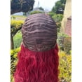 thumbnail image 5 of Michelle Young Long Burgundy Synthetic Wig Lace Front Wigs With Pre Plucked Baby Hair  24 Inch Long, 5 of 8