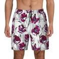 thumbnail image 2 of Goofa Tulips Flowers Printed Men's Swim Trunks Board Shorts Quick Dry Mens Swimming Trunks with Compression Liner,Breathable Fit Hawaii Beach Shorts-Medium, 2 of 9