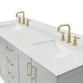 thumbnail image 3 of ARIEL Taylor 72 Inch Double Rectangle Sink Bathroom Vanity With Carrara White Quartz Countertop 1.5 Edge In Grey, 3 of 7