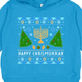 thumbnail image 3 of Inktastic Happy Chrismukkah Sweater Style with Menorah and Trees Toddler Hoodie, 3 of 4