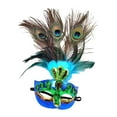thumbnail image 4 of Peacock Feather Mask Halloween Club Decorative Comfortable Facial Cover Mask PVC Composite Cloth, 4 of 10
