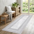 thumbnail image 4 of GlowSol 2x6 Washable Running Rug, Gray Geometric Non Slip Living Room Rug, Soft Low Pile Indoor Carpet for Bedroom Dining Room, 4 of 10