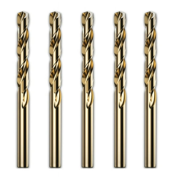 5Pcs 2/3/4/5/6/7/8/9/10mm M42 HSS Twist Drill Bit Set High Cobalt Drill Bit for Stainless Steel Wood Metal Drilling