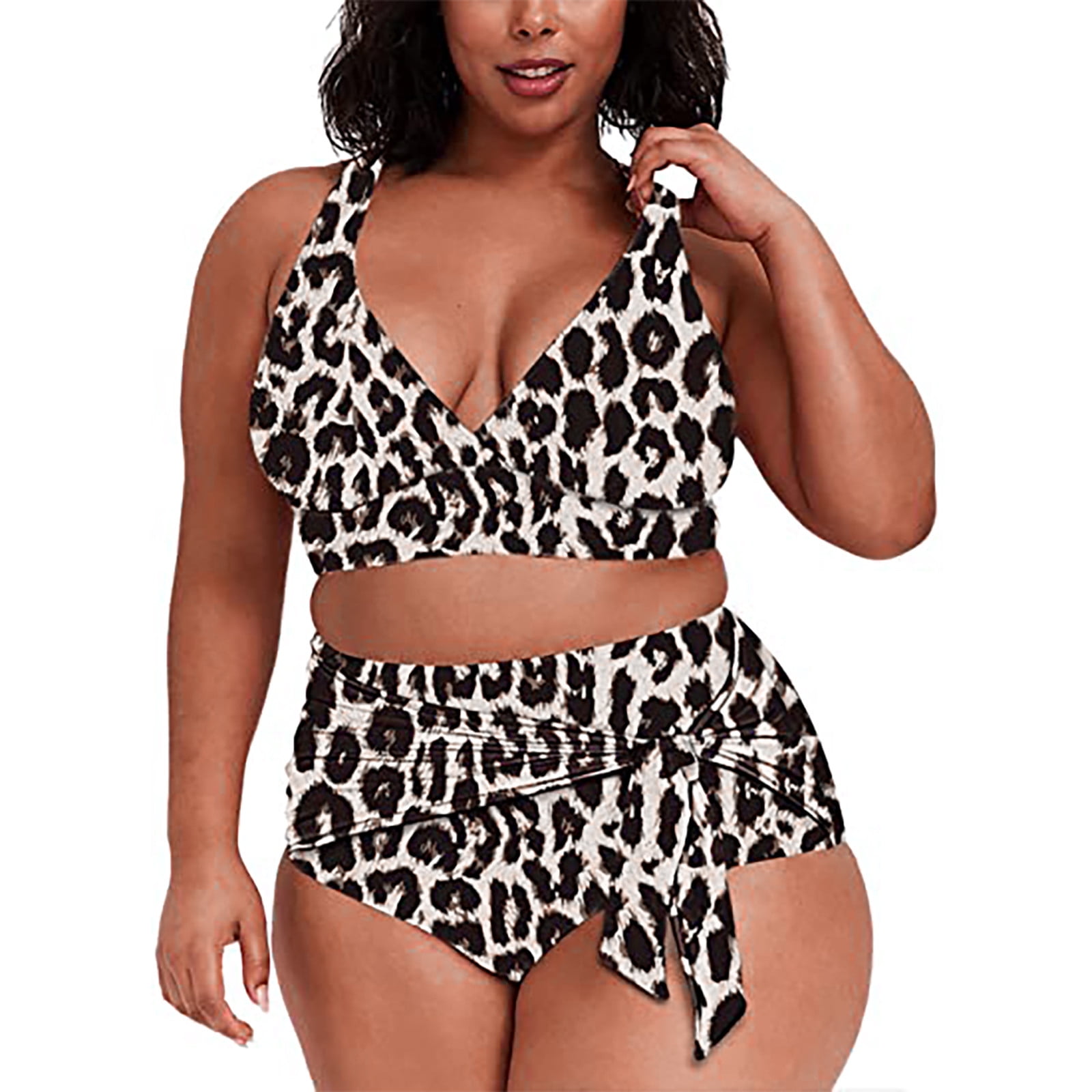 Sukkerrør væsentligt Formode Joau Plus Size Swimsuit for Women Solid Push Up Padded Plus Size Bikini Set Swimsuit  Bathing Suit Swimwear, Summer Savings Clearance - Walmart.com