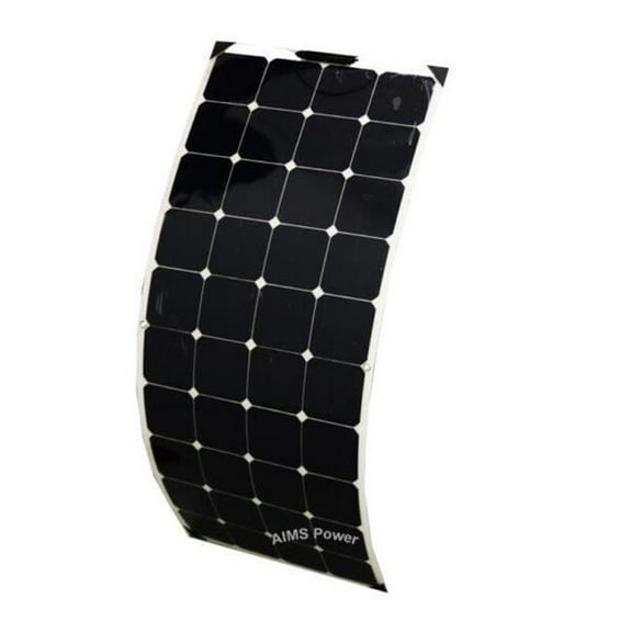 AIMS Power PV130SLIM 130W Flexible Bendable Monocrystalline Slim Solar Panel