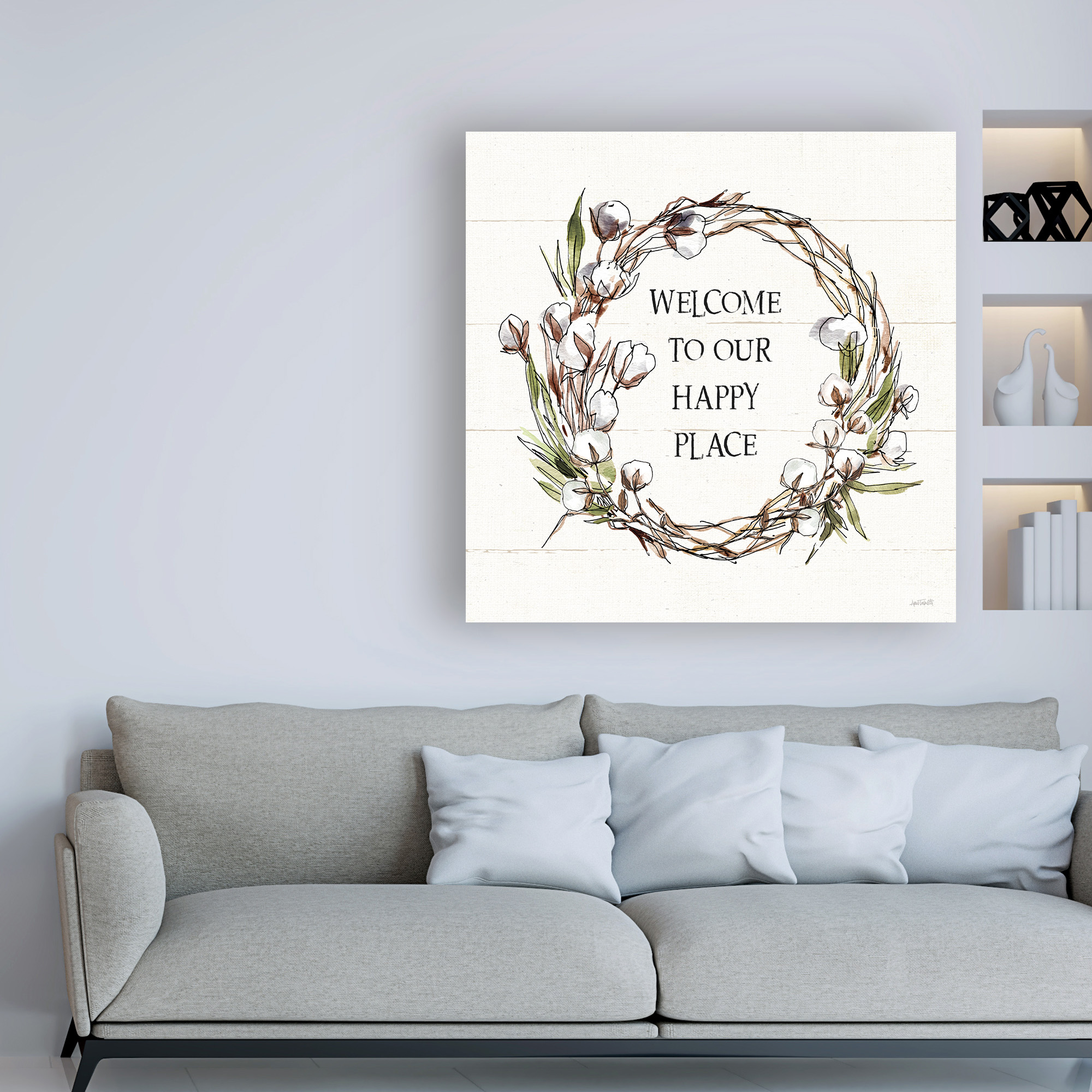 Trademark Fine Art 'Country Life VII Welcome' Canvas Art by Anne Tavoletti