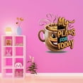 thumbnail image 3 of My Plans For Today Coffee Lover Wake Up caffeine Kitchen Home Wall Art Sticker Designs Vinyl Stickers For Home House Walls Rooms Windows Bedroom Decoration Size (28x28 inch), 3 of 3
