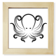thumbnail image 1 of Marco cuadrado Unbranded de vida marina negro blanco pulpo 8 x 8 6 x 6, 1 of 4