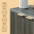 thumbnail image 5 of ARKANTOS Sideboard Buffet Cabinet with Fluted Panel Doors and Shelf, Charcoal Oak, Set of 2, 5 of 14