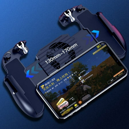 Mobile Game Controller Mobile Gaming Trigger for PUBG/Fortnite/Rules of Survival Gaming Grip and Gaming Joysticks for 4-6.3inch Android iOS Phone, With Cooling (Best Games For Android Phones Without Internet)