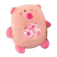 thumbnail image 3 of Peluche de capibara abrazable y cómodo para decorar el hogar con una muñeca pequeña. Rosa, 3 of 8