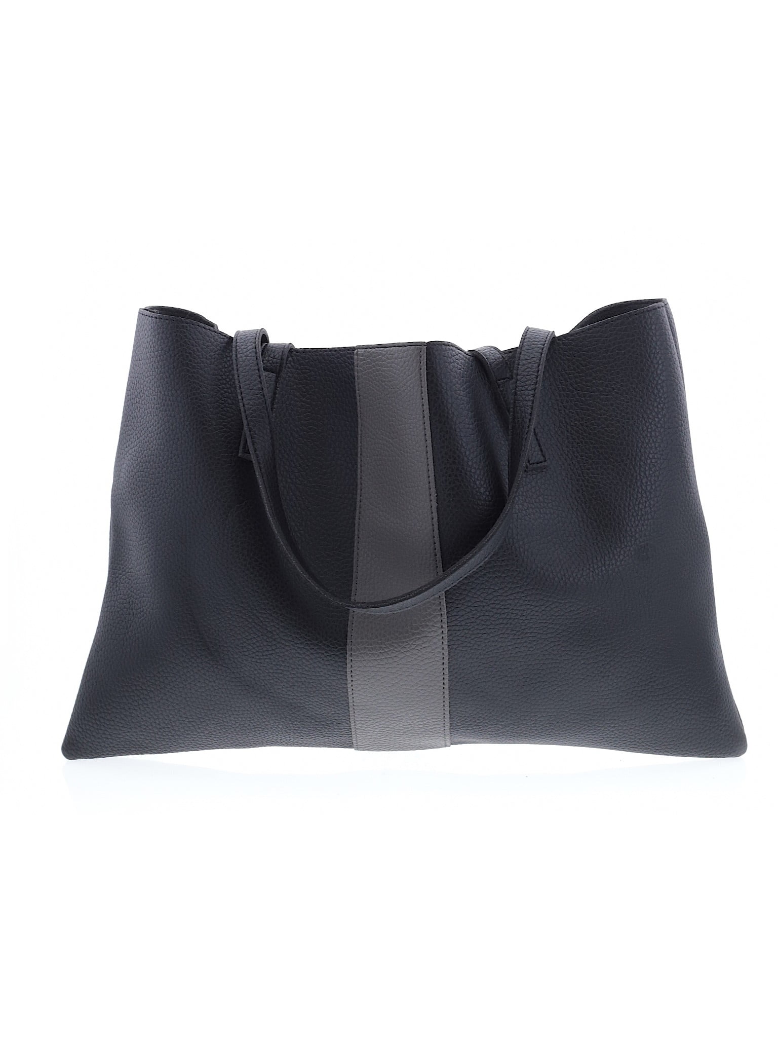 vince camuto black leather tote
