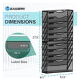 thumbnail image 2 of Organizador de archivos de pared Gawerk de 11 niveles para colgar en metal negro, 2 of 7