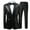 Black, variant on Men's Sequined Jacket Pants Suit Tuxedo Party Dance Wedding Sequined Tuxedo One Button Jacket Set