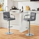 thumbnail image 5 of Conjunto de 2 Taburetes de Bar Giratorios Ajustables Yaheetech en Terciopelo Gris, 5 of 9