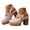 Beige, variant on Women Slingback Platform Clogs Sandals Double Buckle Close Toe Chunky Block Heel Summer Mary Jane Dress Shoes