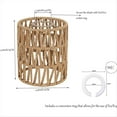 thumbnail image 4 of Boho Shades Replacement 5.9In Height Pendant Sconce Shade Ceiling Fan Light Covers Cylinder Woven Lampshade, 4 of 8