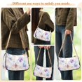 thumbnail image 4 of FORMRS Womens Shoulder Bag with Chain Strap Clutch Purse Cute Tote Handbag, Purple Flower Pattern, 4 of 7