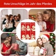 thumbnail image 3 of Enveloppes Rouges de l'Année du Cheval, Ngxiha Lot de 6 Enveloppes d'Argent Chanceux du Festival du Printemps, Paquets d'Argent Chinois 2026, pour Amis, Proches, Grands-Parents, Parents, Enfants, Adolescents, 3 of 6