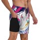 thumbnail image 2 of Fotbe Colorful Bulldog Traje de Baño para Hombre – Shorts de Natación de Secado Rápido con Forro y Bolsillos-Small, 2 of 6