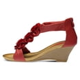 thumbnail image 2 of PATRIZIA Women's HARLEQUIN Ankle Strap T-Strap Wedge Sandals - Floral Design, Cushioned Insole, Back Zipper, 2 of 7