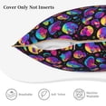 thumbnail image 3 of KLL Skull rainbow star mushroom Decorative Throw Pillow Covers Velvet Soft for Couch Sofa Bedroom Living Room Outdoor (No pillow core)- 16"x16", 3 of 5