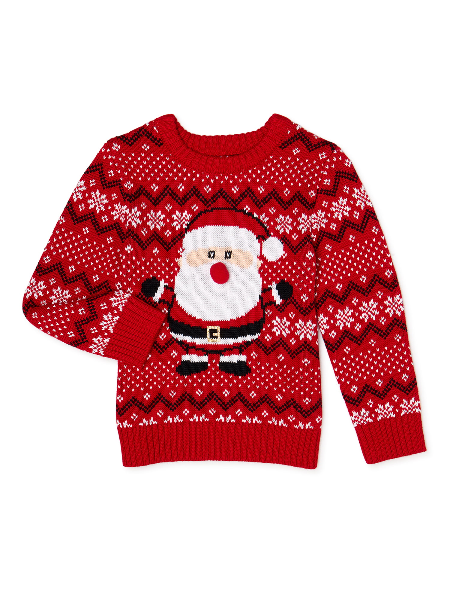 Kids Boys Novelty Funny Christmas Xmas Jumper Santa Claus Knit Sweater Blue Gift