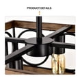thumbnail image 4 of GDF Studio 4-Light Square Ceiling Light, Farmhouse Kitchen Island Fixture, Matte Black, 4 of 9