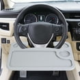 thumbnail image 3 of Gustave Car Steering Wheel Tray Laptop Mount Desk Multipurpose Car Seat Tray Table with Cup Holder for Work, Writing, Eating Food (Gray), 3 of 6