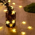 thumbnail image 3 of Scheam 20 FT 40 LED Star String Lights Fairy Christmas Lights Battery Operated for Indoor & Outdoor, Party, Wedding and Holiday Decorations Warm White, 3 of 9