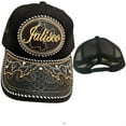 thumbnail image 1 of Gorra de Jalisco Hat, Ajustable Unisex, Estilo Charro, Poliéster/acrílico, Diseño de Piel de Serpiente Bordado en Negro, 1 of 1