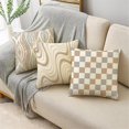 thumbnail image 4 of Light Color Geometric Abstraction Linen Cushion Cover Sofa Pillow Cover Bedroom, 4 of 4