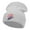 White, variant on USA Top Hat Embroidered 12 Inch Long Knitted Beanie - Black OSFM