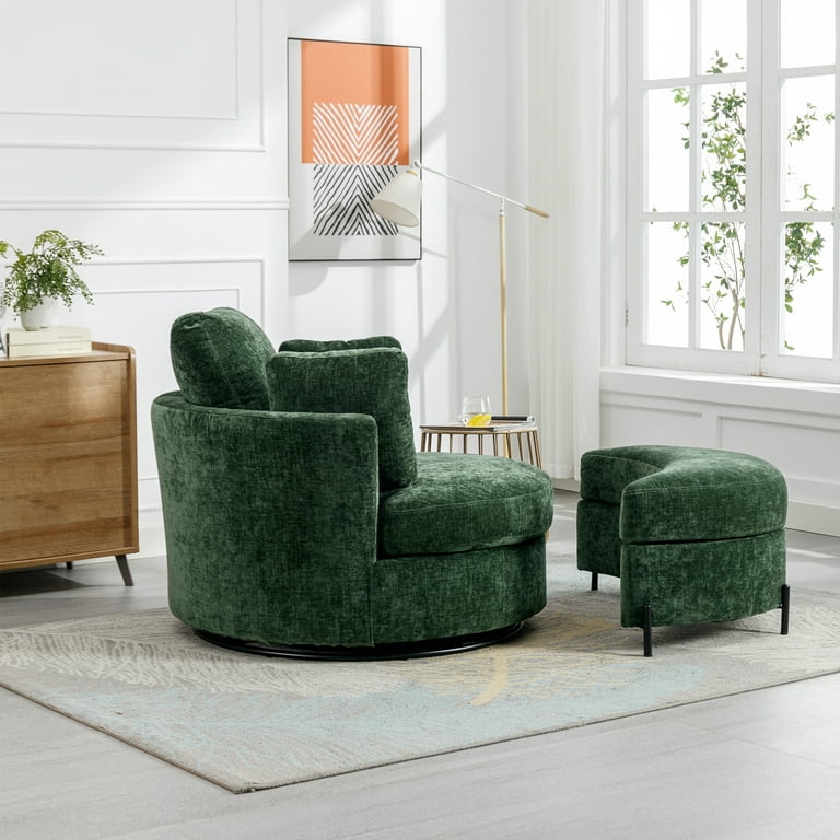 Oversized store green chair