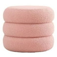 thumbnail image 1 of Vanity Stool, Lambswool Fabric, Ottoman, Padded Seat Foot Rest Stool, 1 of 7