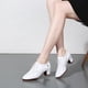 thumbnail image 4 of Zapatos de baile de cuero genuino para mujer, zapatos de baile latino para Salsa, suela suave, zapatos profesionales de Jazz y Tango para bailar, zapatillas de deporte para mujer, 4 of 5