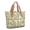 Brown and White Checkered Pattern, variant on Brown and White Checkered Pattern Large Tote Bag for Women, Polyester Roomy Beach Bag with Pockets and Zipper, Water Resistant Gifts Ideas for Christmas Birthday