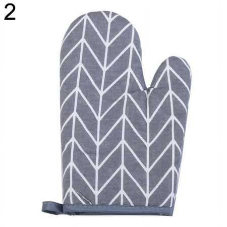 

Ruanlalo Kitchen Heat Resistant Cotton Glove Oven Pot Holder Baking BBQ Cooking Mitt 2#