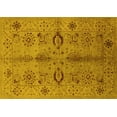 thumbnail image 1 of Ahgly Company Machine Washable Indoor Rectangle Oriental Yellow Industrial Area Rugs, 8' x 10', 1 of 4