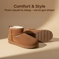 thumbnail image 2 of bebe Women's Winter Ankle Boots – Cozy Faux Fur Lined Slip-On Booties, Warm Suede-Style Winter Boots, 2 of 10