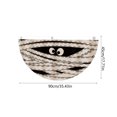 thumbnail image 3 of Lksixu Halloween Bunting Flag, Halloween Decorations 1.5x3 Feet Polyester Mummy Pattern Fan Shaped Flag with Grommets, Reusable Hanging Porch Half Fan Banner Decorative Flag for Party Outdoor Indoor, 3 of 6