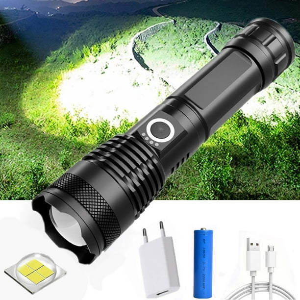 Rechargeable LED Flashlights High Lumens, 20000 Lumens Super